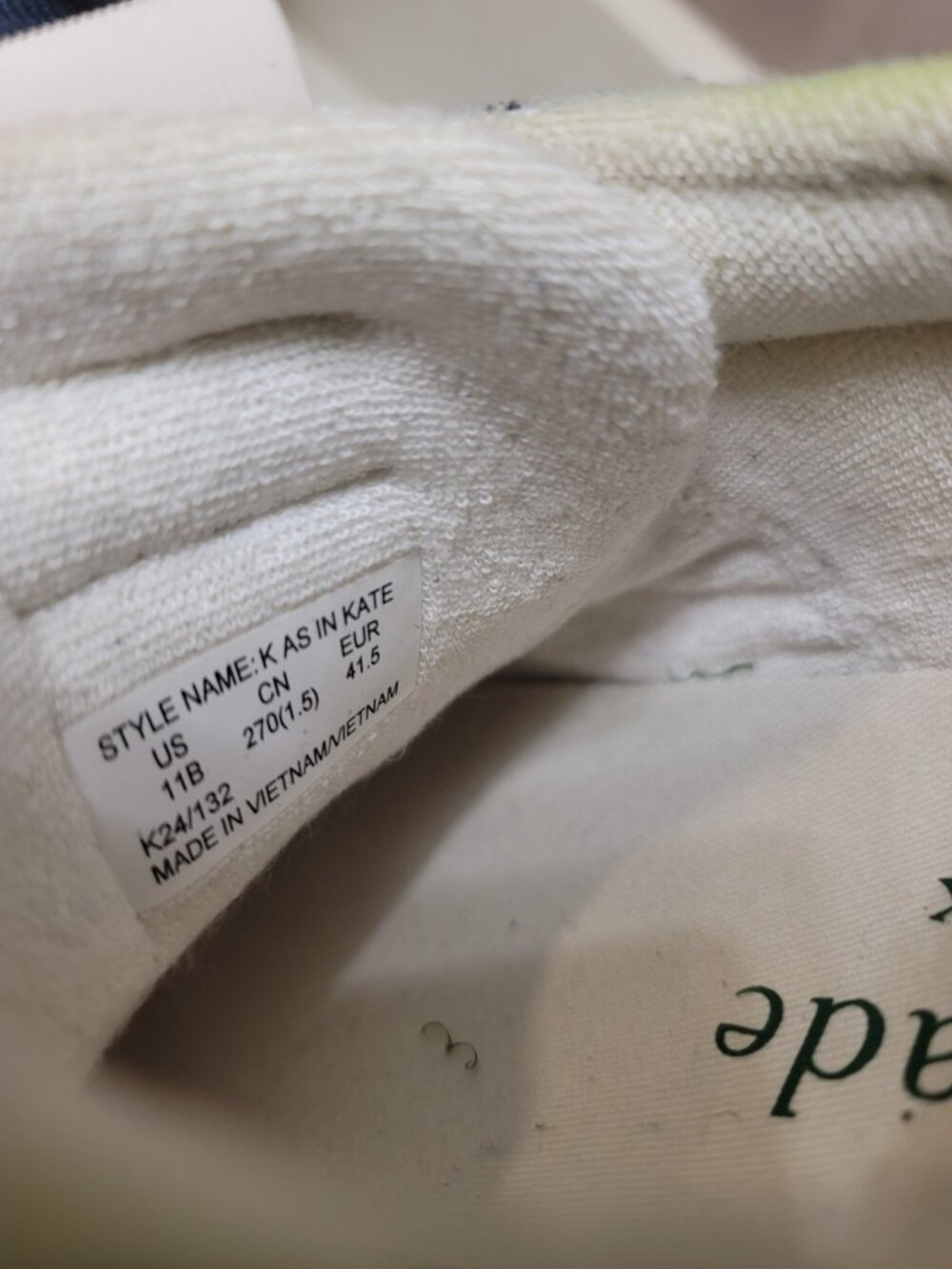 Kate Spade New York K as in Kate Sneaker Green White Leather Women's Size 11 B - Picture 9 of 9